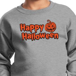 Kids Happy Halloween with Pumpkin Youth Sweatshirt