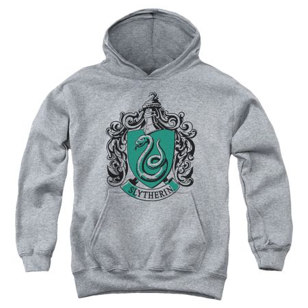 Clearance - Kids Harry Potter SYTHERIN CREST Hoodie Sweatshirt - Heather Gray