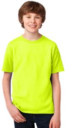 Kids High Visibility Performance Biking Shirt - Safety Green