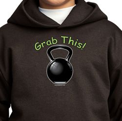 Kids Hoodie Grab This Kettle Bell Hoody