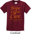 Kids Leukemia Cancer Hope Love Cure Youth T-shirt