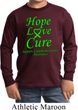 Kids Lymphoma Cancer Hope Love Cure Youth Long Sleeve