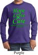 Kids Lymphoma Cancer Hope Love Cure Youth Long Sleeve