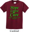 Kids Lymphoma Cancer Hope Love Cure Youth T-shirt