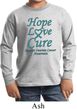 Kids Ovarian Cancer Hope Love Cure Youth Long Sleeve