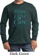 Kids Ovarian Cancer Hope Love Cure Youth Long Sleeve
