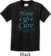 Kids Ovarian Cancer Hope Love Cure Youth T-shirt