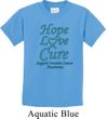 Kids Ovarian Cancer Hope Love Cure Youth T-shirt