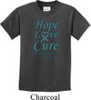 Kids Ovarian Cancer Hope Love Cure Youth T-shirt