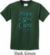 Kids Ovarian Cancer Hope Love Cure Youth T-shirt