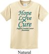 Kids Ovarian Cancer Hope Love Cure Youth T-shirt