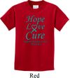 Kids Ovarian Cancer Hope Love Cure Youth T-shirt