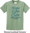 Kids Ovarian Cancer Hope Love Cure Youth T-shirt