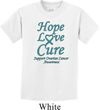 Kids Ovarian Cancer Hope Love Cure Youth T-shirt