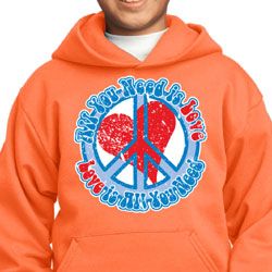 Kids Peace Hoodie All You Need is Love Hoody