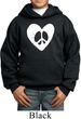 Kids Peace Hoodie Hippie Heart Peace Youth Hoody