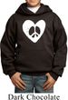 Kids Peace Hoodie Hippie Heart Peace Youth Hoody