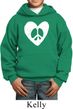 Kids Peace Hoodie Hippie Heart Peace Youth Hoody