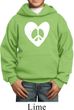 Kids Peace Hoodie Hippie Heart Peace Youth Hoody