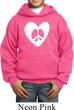 Kids Peace Hoodie Hippie Heart Peace Youth Hoody