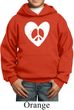 Kids Peace Hoodie Hippie Heart Peace Youth Hoody