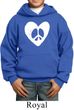 Kids Peace Hoodie Hippie Heart Peace Youth Hoody