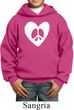 Kids Peace Hoodie Hippie Heart Peace Youth Hoody