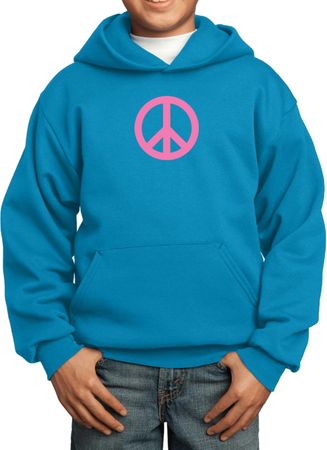 Kids Peace Hoodie Pink Peace Hoody