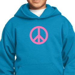Kids Peace Hoodie Pink Peace Hoody