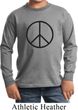 Kids Peace Shirt Basic Peace Black Long Sleeve Tee T-Shirt