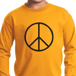 Kids Peace Shirt Basic Peace Black Long Sleeve Tee T-Shirt
