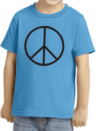 Kids Peace Shirt Basic Peace Black Toddler Tee T-Shirt