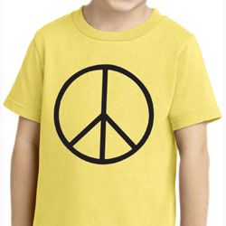 Kids Peace Shirt Basic Peace Black Toddler Tee T-Shirt