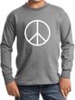 Kids Peace Shirt Basic Peace White Long Sleeve Tee T-Shirt