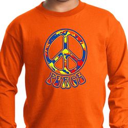 Kids Peace Shirt Funky Peace Long Sleeve Tee T-Shirt