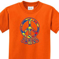 Kids Peace Shirt Funky Peace Tee T-Shirt