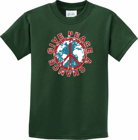 Kids Peace Shirt Give Peace a Chance Tee T-Shirt