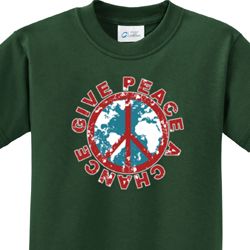 Kids Peace Shirt Give Peace a Chance Tee T-Shirt