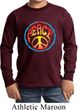 Kids Peace Shirt Psychedelic Peace Long Sleeve Tee T-Shirt