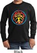 Kids Peace Shirt Psychedelic Peace Long Sleeve Tee T-Shirt