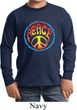 Kids Peace Shirt Psychedelic Peace Long Sleeve Tee T-Shirt