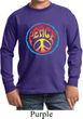 Kids Peace Shirt Psychedelic Peace Long Sleeve Tee T-Shirt