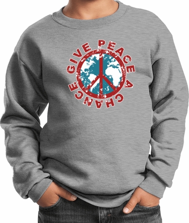 Kids Peace Sweatshirt Give Peace a Chance Sweat Shirt