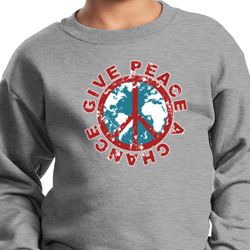 Kids Peace Sweatshirt Give Peace a Chance Sweat Shirt