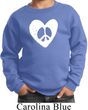 Kids Peace Sweatshirt Hippie Heart Peace Youth Sweat Shirt