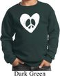 Kids Peace Sweatshirt Hippie Heart Peace Youth Sweat Shirt