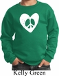 Kids Peace Sweatshirt Hippie Heart Peace Youth Sweat Shirt