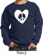 Kids Peace Sweatshirt Hippie Heart Peace Youth Sweat Shirt