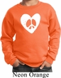 Kids Peace Sweatshirt Hippie Heart Peace Youth Sweat Shirt