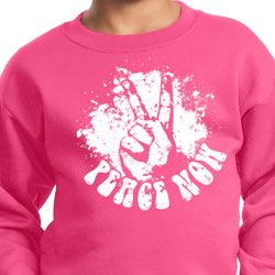 Kids Peace Sweatshirt Peace Now Sweat Shirt